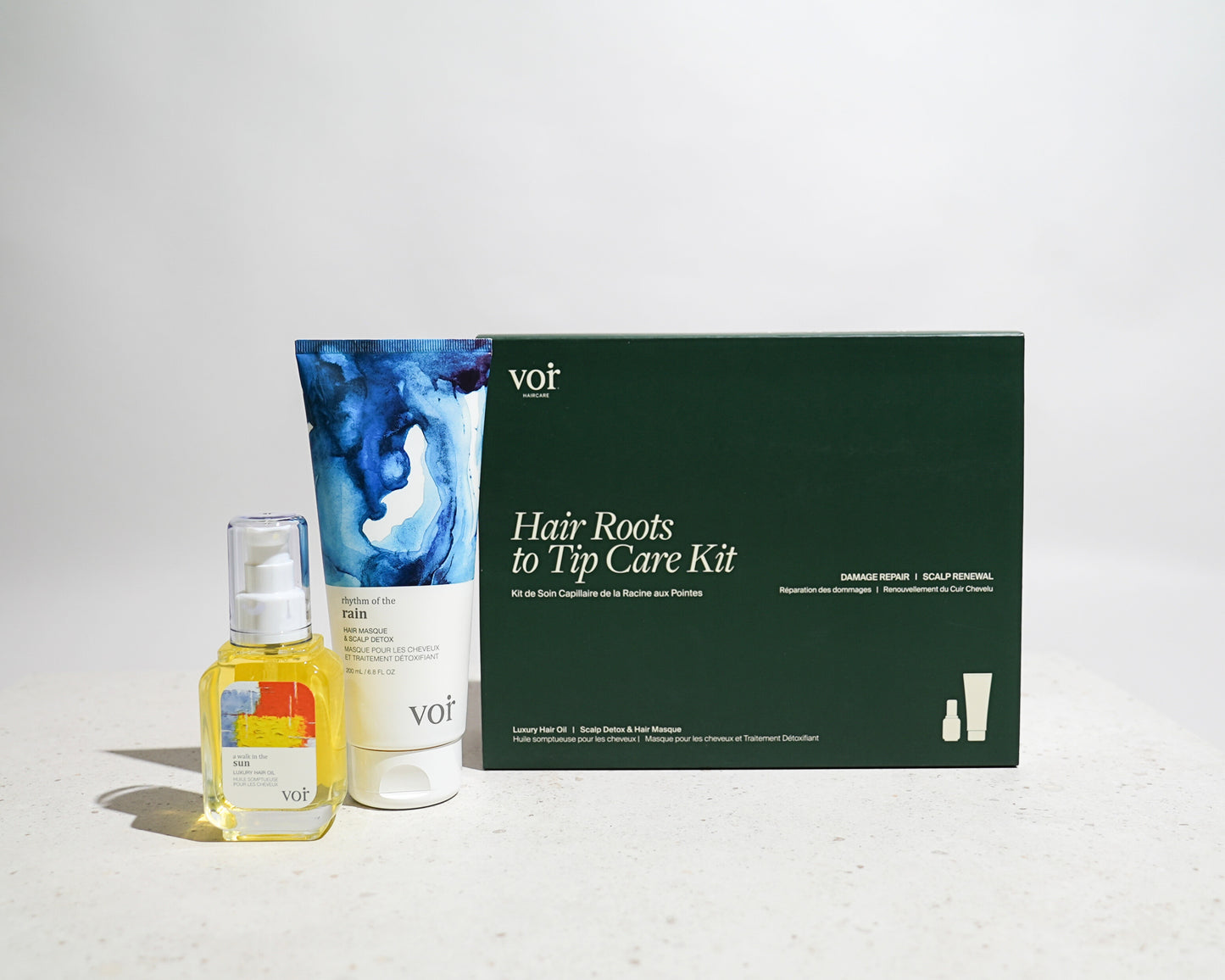 Das raízes às pontas Kit: Voir Óleo Vencedor Top Beleza 2025 + Máscara Reparadora Prémio Elle Magazine
