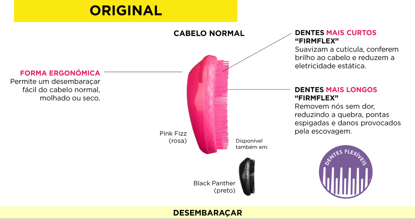 Tangle Teezer Cepillo Desenredante Original [Rosa]